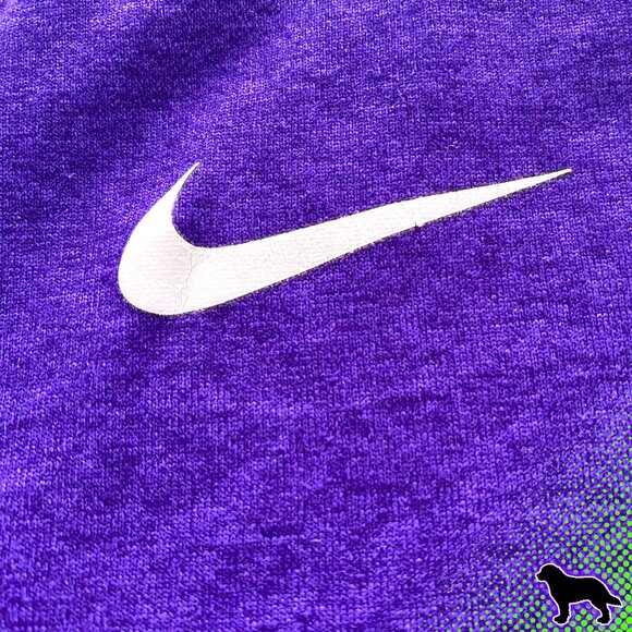Men's Nike Dri-Fit Purple V Neck Logo Tee T-Shirt Size L Large Short Sleeve - Picture 5 of 5